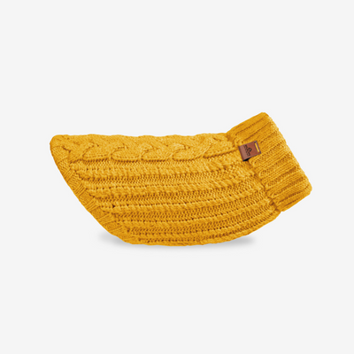 Cable Knit Dog Jumper | Honey Mustard